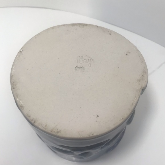 Bay Pottery Art Candle Holder Cut Out Floral Detail Purple. - Picture 9 of 15